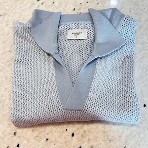 Academy Brand Australia Mens Short Sleeve Pullover Polo Shirt Size M Light Blue